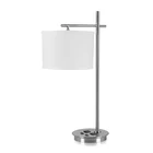 brushed nickel desk table lmap executive office desk lamp Soft Bedside Light with USB outlet for hotel home