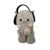Good Quality cartoon animal mp3 stuffed Headphones elephant plush toys with sound wholesale