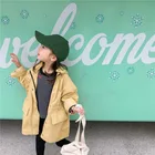 Casual children windbreaker waist band kids outwear trend coats girl kid jacket