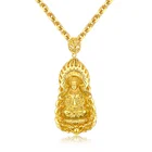 Necklace High Quality Unique Carved Buddha Lucky Amulet Peace Pendant 18K Gold Necklace for Women Men