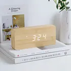 2019 New Fashion Digital Desk Table Clocks Large Jumbo LED Display Wooden Alarm Clock