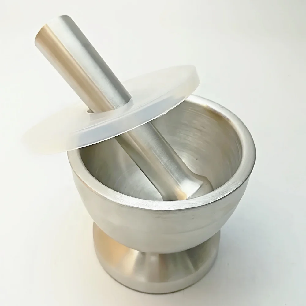 1PC Stainless Steel Mortar and Pestle Kit Spice Grinder Multipurpose Molcajete for Crushing Grinding