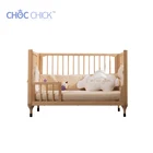 Hot Sale Convertible Wood Natural Solid Wood Cot Baby Cribs