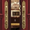 Luxury villa zinc alloy door handle lock set double door CL-0126