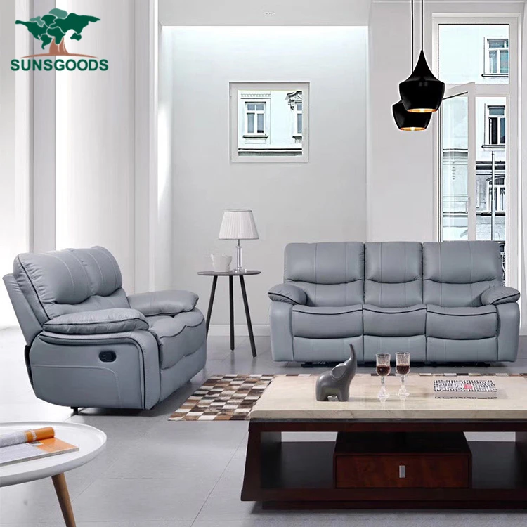 Factory Direct Leather Modern Sofa Reclining Sets Sectional Set