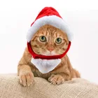 LUVP+K-KUMAMON Custom Polar Fleece Winter Cat Hatreindeer Antlers Christmas Cap Lovable Pet Dog Grooming Clothes Wholesale