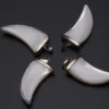 ANDE-P3011 Horn Shape Natural White Pendant High Quality Handmade Jewelry