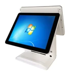 15 inch dual screen All in one pos in POS Systems windows 10 cash register for supermarket