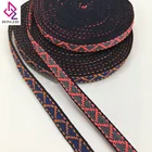 Manufacturer logo custom fashion jacquard webbing polyester webbing