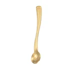 Cute football shape Stainless Steel gold spoon for baby sports
