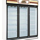 Supermarket fruits vegetables Fridge Upright Beverage Open Showcase Big Capacity Refrigerator