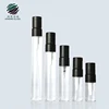 Manufacturer in Guangzhou 2ml 3ml 5ml 8ml 10ml mini refillable glass perfume bottle vial with black mist sprayer