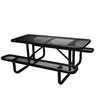 Arlau Outdoor Metal Picnic Table Benches Outdoor table Tablehermoplastic Steel Patio Table