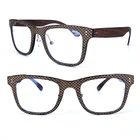 2019 YMO New model square carbon fiber luxury vintage wooden optical eyeglasses frames