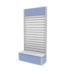 Portable Aluminum slatwall with fabric panel and storage exhibition display store display exhibition stand