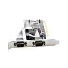 PCI riser card 2 serial RS232 DB9 port adapter controller card desktop computer accessories card with ASIX 9865 chip