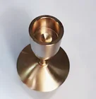 Custom CNC lathe machining stainless steel products gold - plated candlestick