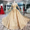 HTL366 vestidos de fiesta evening dress 2019 elegant long train gold sequin evening dresses