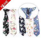 Custom Hot Selling Cotton Printed Skinny Floral Ready Tie for Men