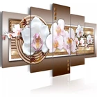 Online wholesale art 5 piece canvas wall art flower paintings wall art modern