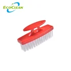 EcoClean Factory Supply Wholesale Plastic Mini colorful Nail Cleaning Brush and nail scrub brush