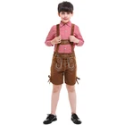 Wholesale Oem Children Character Performance Oktoberfest Bavarian Beer Lederhosen Costume For Boys