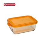 Microwave Use Unique Borosilicate Glass Lunch Box With Lid