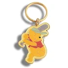 Custom Hot style key chain cute cartoon bear keychain gold with custom logo
