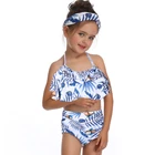 Wholesale Children Blue Lovely Bikini Swimwear,Baby Funny Beachwear,Kids Summer Swimsuits