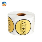 Custom printing self adhesive package art recycled paper label