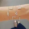 Femtindo Irregular Geometric Leaves Bracelet Set Pulsera Armilla Armband
