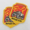 guangzhou manufacturer garment custom woven school badge holder crest uniform name badge for clothing