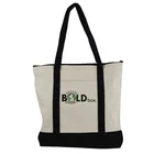 Wholesale factory customized handle durable tote cotton canvas lunch bag with zipper