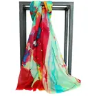 New product 200S computer digital inkjet wool cashmere scarf custom pattern