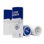 cylindrical printed cardboard tissue box/custom recycled paper material wipes holder/round tissue paper box holder