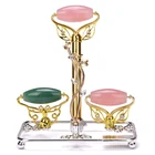 DIY Amazon new hot patented original factory Green Jade Face Massage Roller with beautiful holder