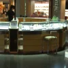 LED Light Customized Shinny Jewelry Locking Display Cabinet glass jewelry display cabinet