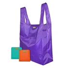 Recycled polyester fabric foldable shopping RPET bag recyclable with small bag