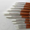 BOMEIJIA 12Pcs/lot Round Shape Nylon Hair Wooden Handle Paint Brush Set Tool For Art School Watercolor Acrylic Painting Supplies