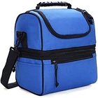 Lunch box insulated lunch bag large cooler tote bag with double deck for men