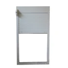 manual open aluminum shutter window with roller up /rolling windows