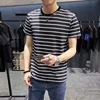 2019 fashion wholesale striped high quantity 100% cotton tshirt for men