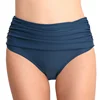 QF1103 Women's High waist elastic folds conservative beach triangle swim trunks