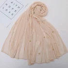 New design comfortable pearl georgette summer muslim scarf shawl hijab