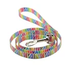 Super Soft Nylon Dog Leash With Comfortable Coating, Custom Patterns Design Waterproof Dog Leash