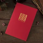 Beautiful pattern golden material wedding invitation card