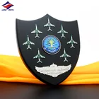 Shield Longzhiyu 12years Manufacturer Wood Shield MDF Plaque For Award And Souvenir Wood Shield Plaque With Soft Enamel Metal Plate