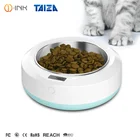 Wholesale Pet Food Scale White Plastic Stainless Steel Digital Pet Puppy Cat Dog Feeding Bowl