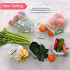 Home Reusable Lightweight Transparent Cheap Fruit & Vegetable Nylon Mesh Produce Bag