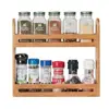 Bamboo Spice Rack two tier Kitchen Countertop Display Organizer